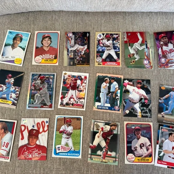Lot 100+  Philadelphia Phillies Baseball Cards Schmidt Howard Thome Dykstra - Picture 3 of 11